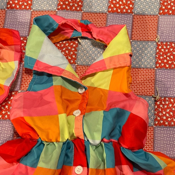 SHEIN Multicolor Plaid Kids Casual Dress - Picture 2 of 8